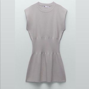 Brand new zara ruched knitted seamless waist dress